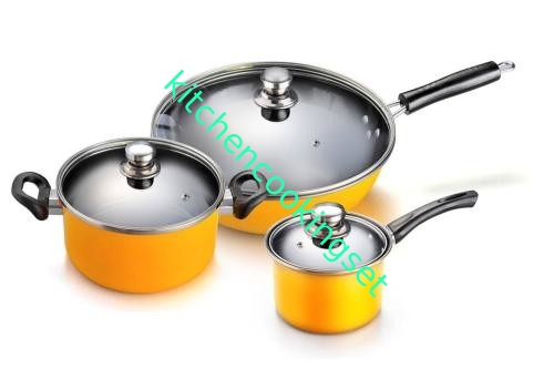 Kundenspezifisches Edelstahl-nicht Stock-Kochgeschirr, einfach, die Stock-Töpfe und Wannen nicht säubernd eingestellt